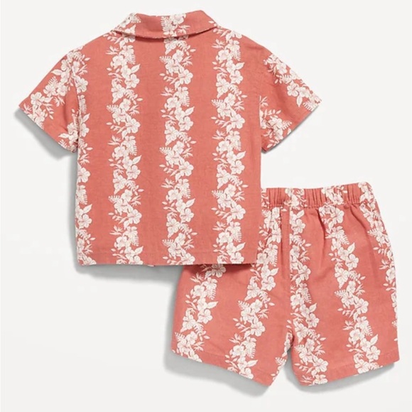 Old Navy Short-Sleeve Printed Linen-Blend
Shirt & Shorts Set for Baby - Picture 8 of 8